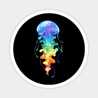 Glowing Rainbow Jellyfish Magnet